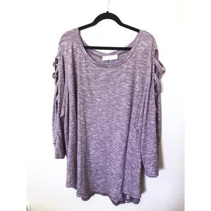 Crisscross Cold-Arm Lightweight Sweater 4x 28/30w